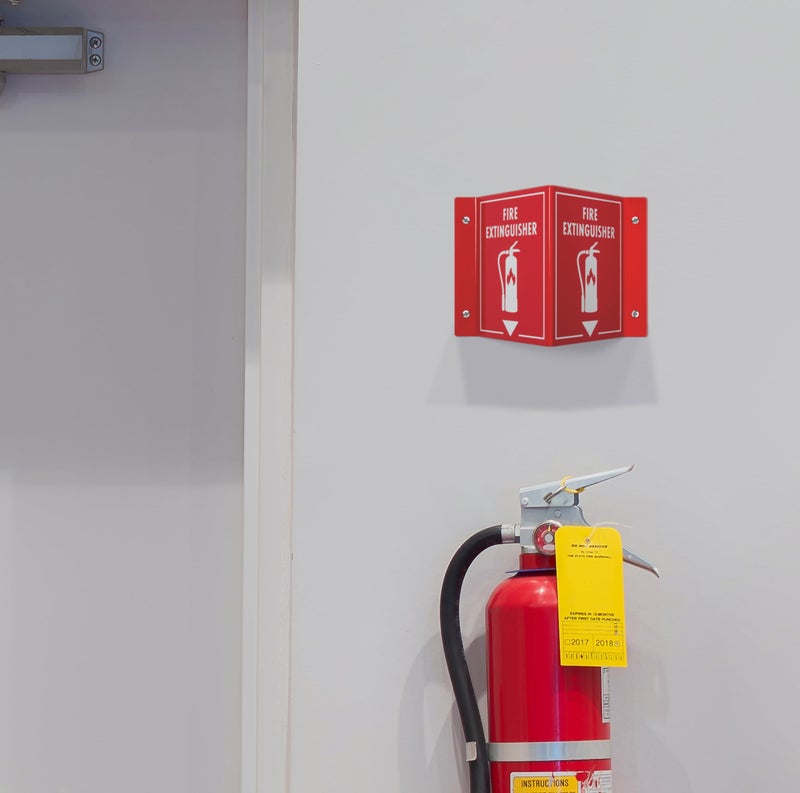 Sutter Signs 3D Fire Extinguisher Sign | Projecting Wall Mount Fire Safety Sign, 6" x 8" x 4" - Image 3