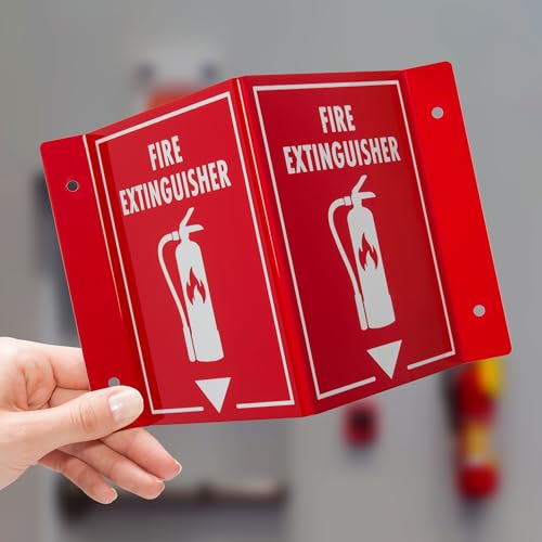 Sutter Signs 3D Fire Extinguisher Sign | Projecting Wall Mount Fire Safety Sign, 6" x 8" x 4" - Image 4