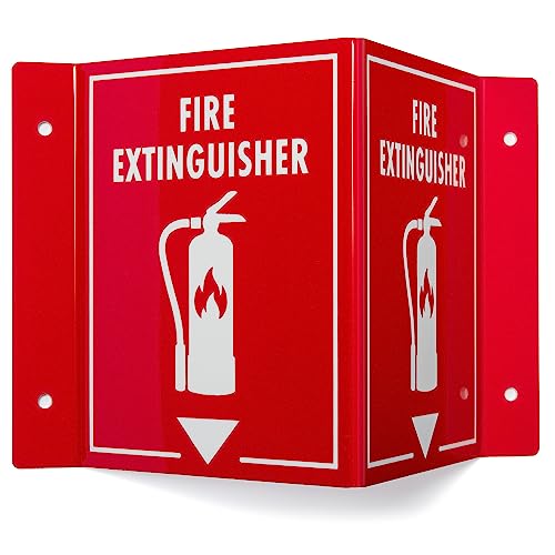 Sutter Signs 3D Fire Extinguisher Sign | Projecting Wall Mount Fire Safety Sign, 6" x 8" x 4" - Image 1