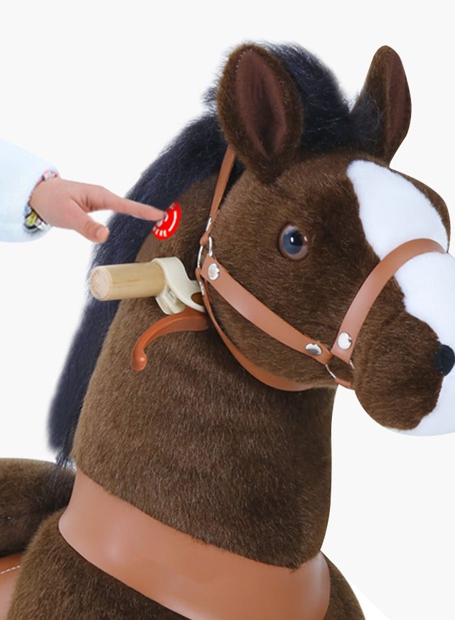 PonyCycle Official Licensed Kids Riding Horse Toy No Battery No Electricity Indoor and Outdoor best Gift for Kids 4 to 8 years-Choco Brown Medium - Image 3