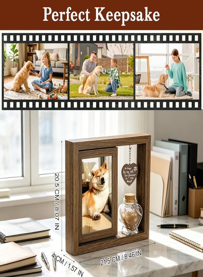 HOMSFOU Dog Memorial Gifts for Loss of Dog, Rotating 4×6 Pet Memorial Photo Frame - Image 3