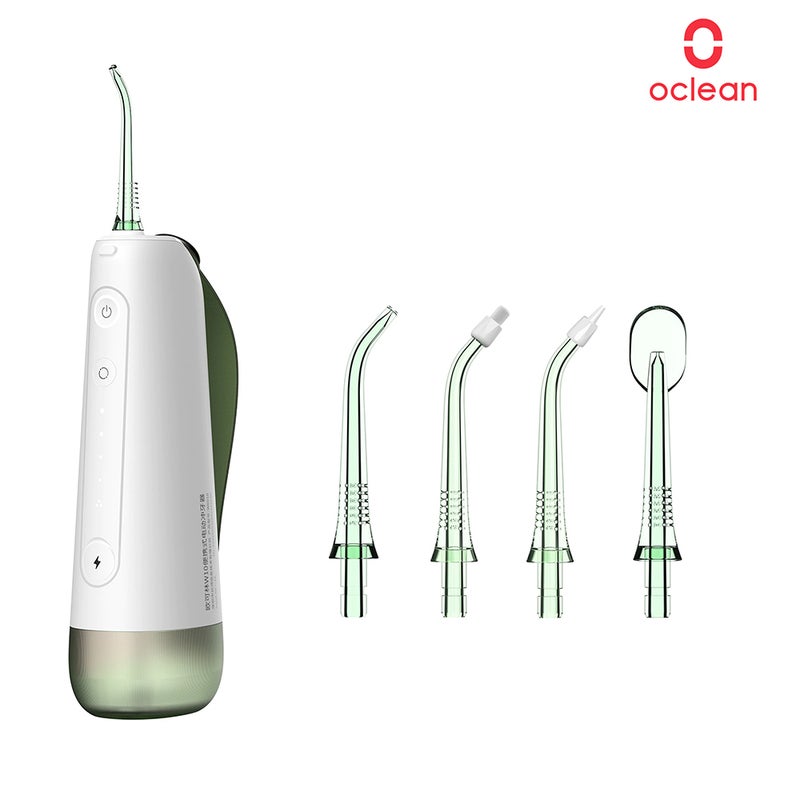 Water Flosser: 200ml Green Water Tank, 5 Adjustable Modes With Unique Sensitive Mode - IPX7 Waterproof, 4 Nozzles, Intelligent Timing For Sensitive Gums Oral Hygiene & Gum Health - Image 1