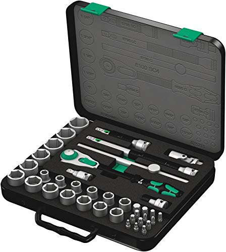 Wera 5003647001 Zyklop 8100 SC 4 12Inch SAE Ratchet Set 38Piece - Image 1