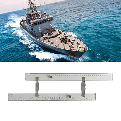 Naroote Marine Navigation Parallel Ruler, High Accuracy Clear Scale Mapping Points to Pull Parallel Ruler 450mm, Nautical Charts Parallel Ruler for Drawing (450mm) - Image 4