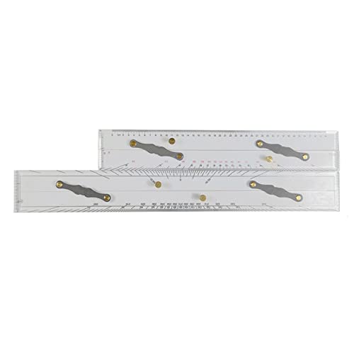 Naroote Marine Navigation Parallel Ruler, High Accuracy Clear Scale Mapping Points to Pull Parallel Ruler 450mm, Nautical Charts Parallel Ruler for Drawing (450mm) - Image 5