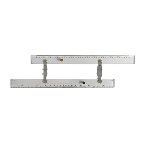 Naroote Marine Navigation Parallel Ruler, High Accuracy Clear Scale Mapping Points to Pull Parallel Ruler 450mm, Nautical Charts Parallel Ruler for Drawing (450mm) - Image 2