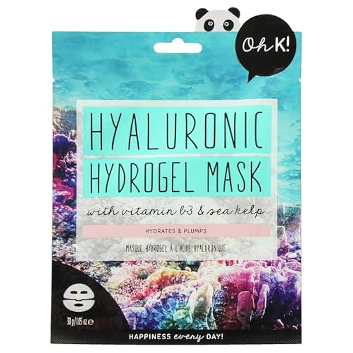 Oh K! Hydrogel Mask - Moisturizing Face Mask Sheet - Hydrating Face Sheets - Rich in Hyaluronic Acid, Niacinamide - Korean Skincare - 1 Pc - Image 1