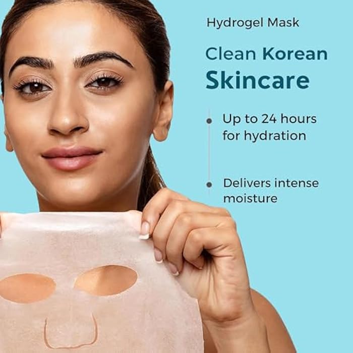 Oh K! Hydrogel Mask - Moisturizing Face Mask Sheet - Hydrating Face Sheets - Rich in Hyaluronic Acid, Niacinamide - Korean Skincare - 1 Pc - Image 5