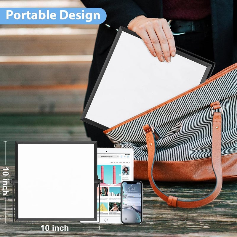 ARCOBIS Small WhiteBoard with Stand 10" X 10", Magnetic Double-Sided Dry Erase White Board Easel for Desk Students Home Office,Black - Image 5