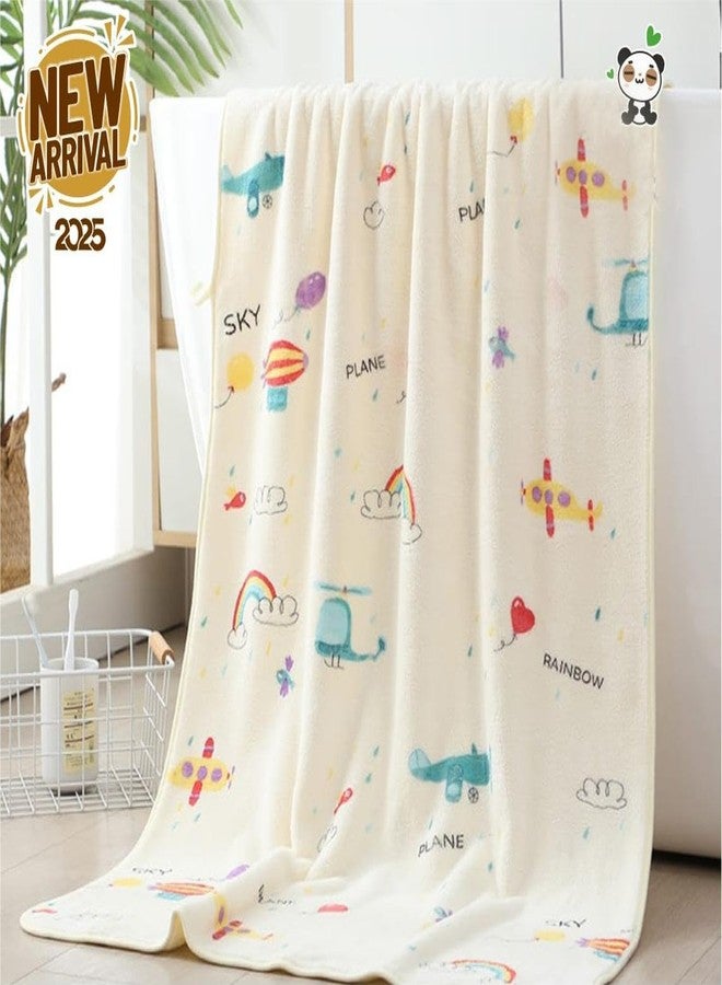 TERI BERI Microfiber Coral Printed Luxury Baby Bath Towels Quick Dry Super Absorbent Premium Soft Bath Towel for Kids Boys and Girls 50 x 100 cm (Multicolor) Pack of 1 - Image 3