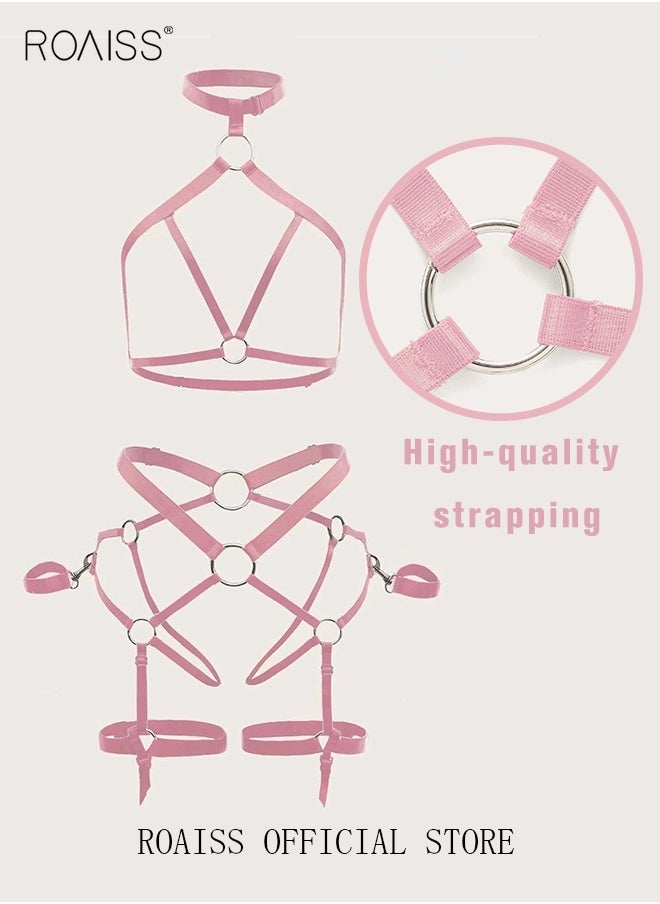 roaiss - PU Lingerie Bodysuit Hollow Out Babydoll for Women - Image 1