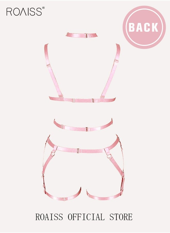 roaiss - PU Lingerie Bodysuit Hollow Out Babydoll for Women - Image 1