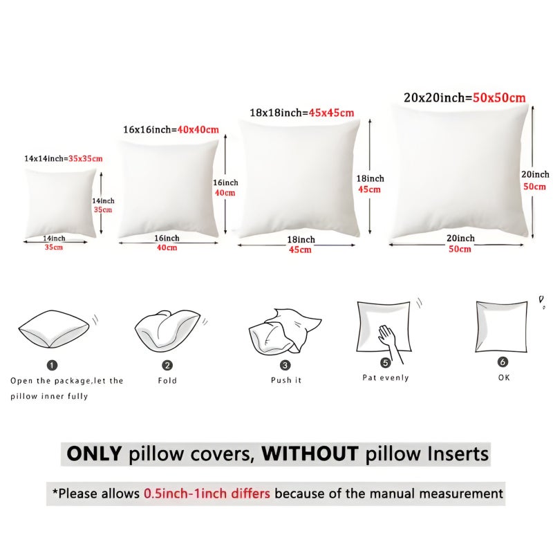 Geometric Cushion Covers 4Pcs 17x17 Inch Multicolor Square Pillow Case with Zipper - Image 3
