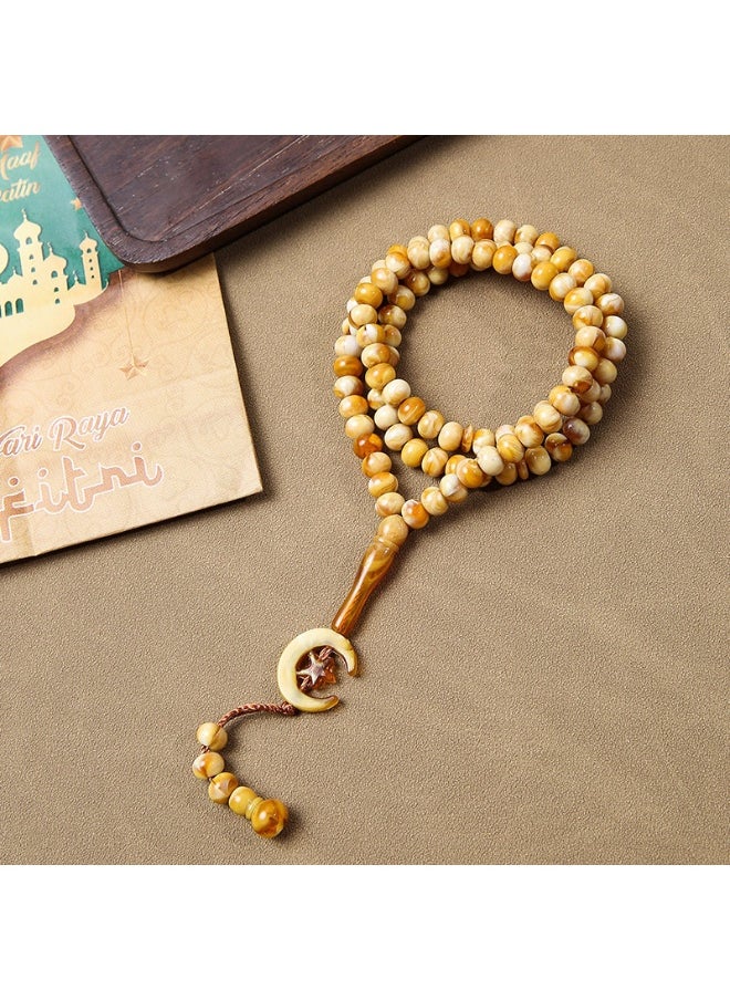 NIBEMINENT 99 Muslim Prayer Beads Reddish-brown/9mm 
