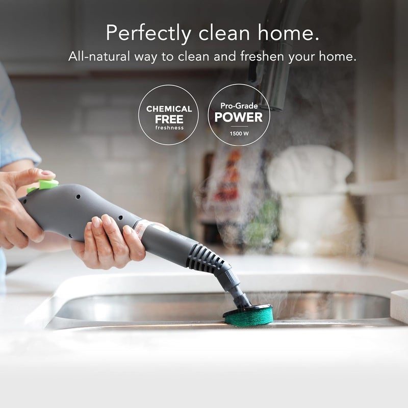 Steamfast Steamfast SF370 Canister Cleaner with 15 AccessoriesAllNatural ChemicalFree Pressurized Steam Cleaning for Most Floors Counters Appliances Windows Autos and More 64 inches White  - Image 5