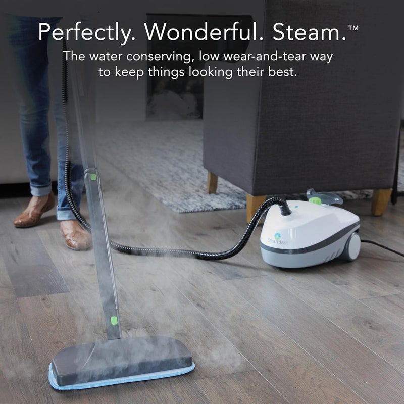 Steamfast Steamfast SF370 Canister Cleaner with 15 AccessoriesAllNatural ChemicalFree Pressurized Steam Cleaning for Most Floors Counters Appliances Windows Autos and More 64 inches White  - Image 2