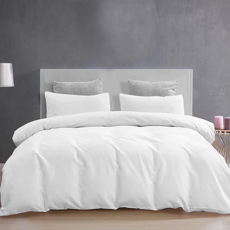 EDMUND Brushed Microfiber Single Bed Duvet Cover SetComforter CoverRajai CoverBlanket Cover 60x90 Inch Quilt Cover Single Bed with Zipper Pillow Cover Single - Image 1