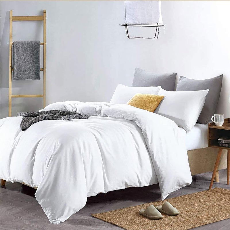 EDMUND Brushed Microfiber Single Bed Duvet Cover SetComforter CoverRajai CoverBlanket Cover 60x90 Inch Quilt Cover Single Bed with Zipper Pillow Cover Single - Image 2