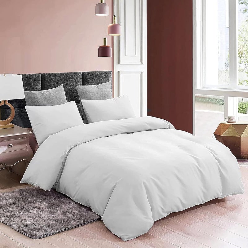 EDMUND Brushed Microfiber Single Bed Duvet Cover SetComforter CoverRajai CoverBlanket Cover 60x90 Inch Quilt Cover Single Bed with Zipper Pillow Cover Single - Image 3