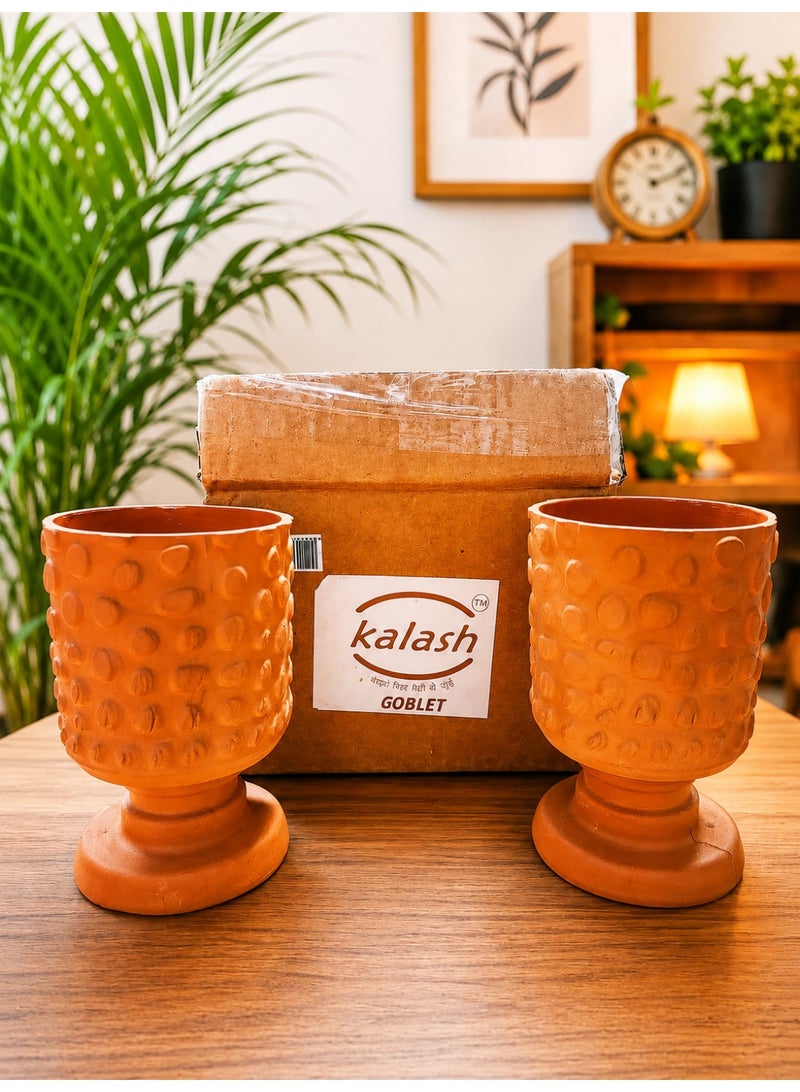 MY KALASH تيراكوتا (ميتي) أكواب مياه الشمبانيا - Image 1