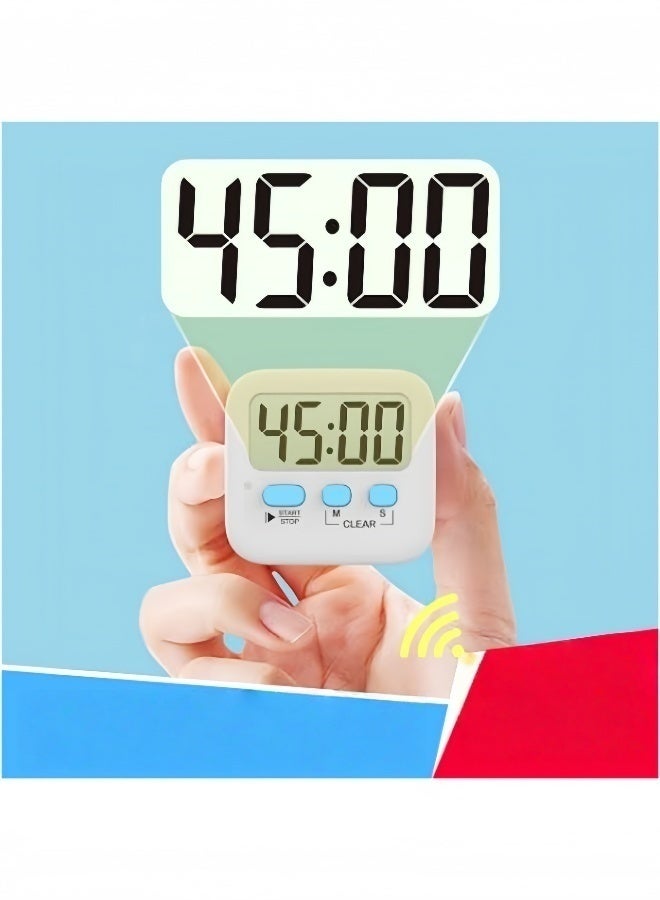 Kibee 2 Pack LED Digital Kitchen Countdown Magnetic Timer White - Image 2