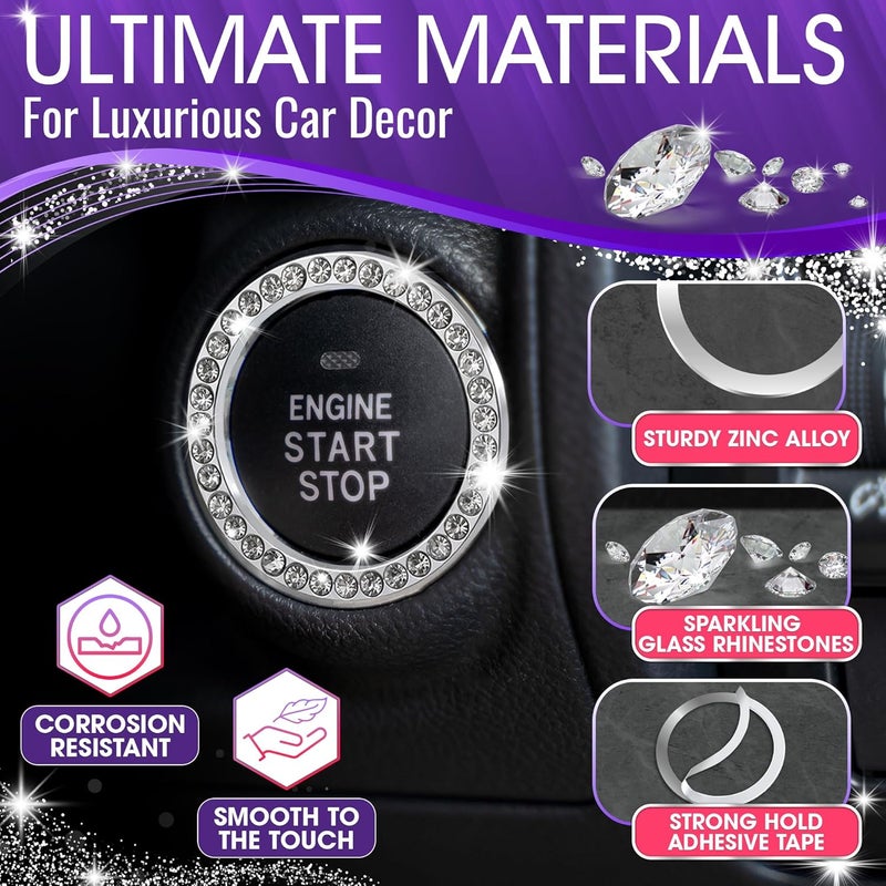 Bling Car Decor Crystal Rhinestone Emblem Sticker - Image 4