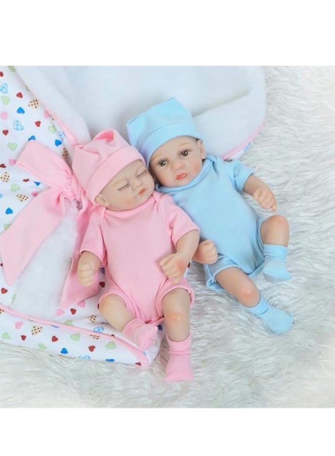 general Realistic Mini Palm Reborn Baby Doll Full Body Soft Silicone, 11 Inch Cute Baby Doll Toy, Realistic Simulation Baby Doll Kids Toy, Perfect for Birthday Gifts Over 3 Years Old - Image 2