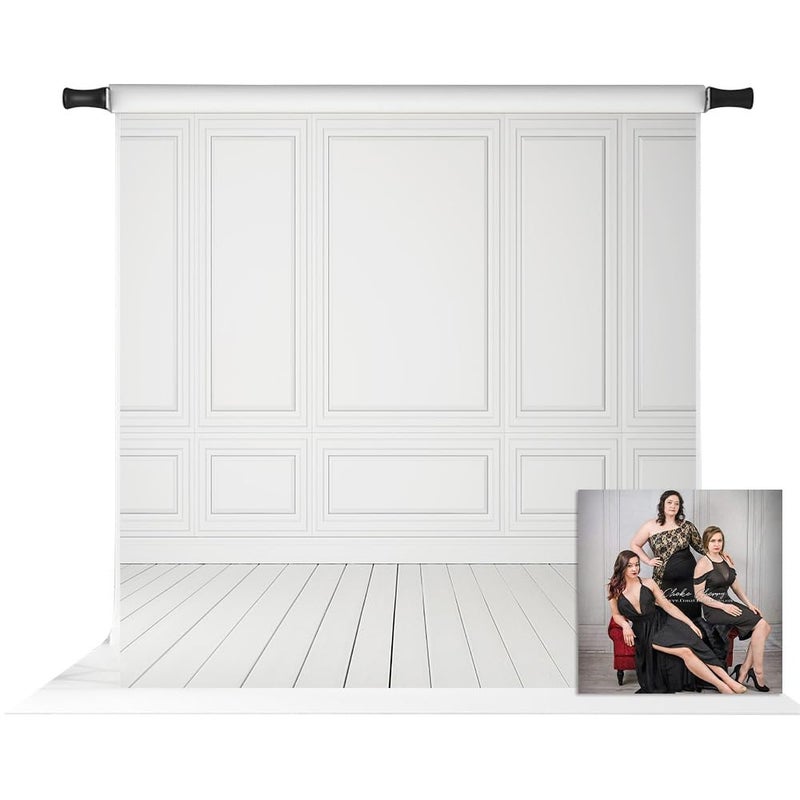 Kate 10x10ft Grey Wall Photography Backdrops Vintage Texture Wood Floor Background Portrait Backdrop for Photo Studio - Image 1