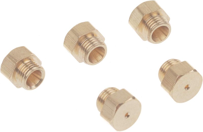 Timsec 10Packs Brass Jet Nozzles, DIY Burner Parts with M5 x 0.5mm Thread and 0.68mm Nozzle Hole, Range, Stove, Oven Conversion Kit for Propane LPG Natural Gas Pipe Water Heater - Image 2