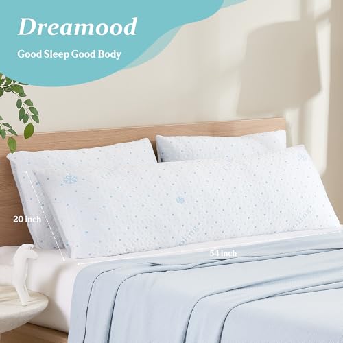 Dreamood Cooling Body Pillow Firmer 3200g 100% Shredded Memory Foam Body Pillows for Adults Side Sleeper Pregnancy Full Body Pillow 20x54 inch Adjustable with Washable Cover - Image 4