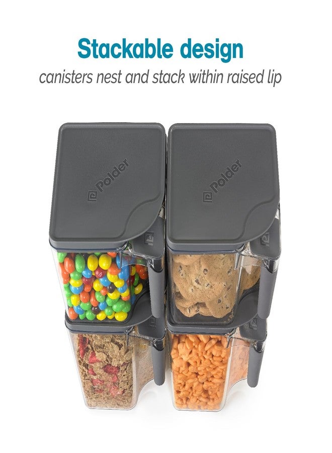 Polder 4-Quart Handle-It Food Grade, BPA Free Storage Canister, Stackable, Secure handle for easy one handed pour - Image 4