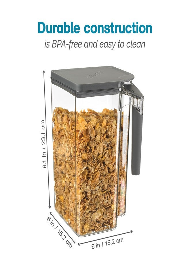 Polder 4-Quart Handle-It Food Grade, BPA Free Storage Canister, Stackable, Secure handle for easy one handed pour - Image 2