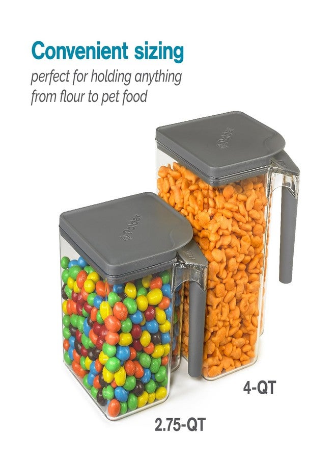 Polder 4-Quart Handle-It Food Grade, BPA Free Storage Canister, Stackable, Secure handle for easy one handed pour - Image 3