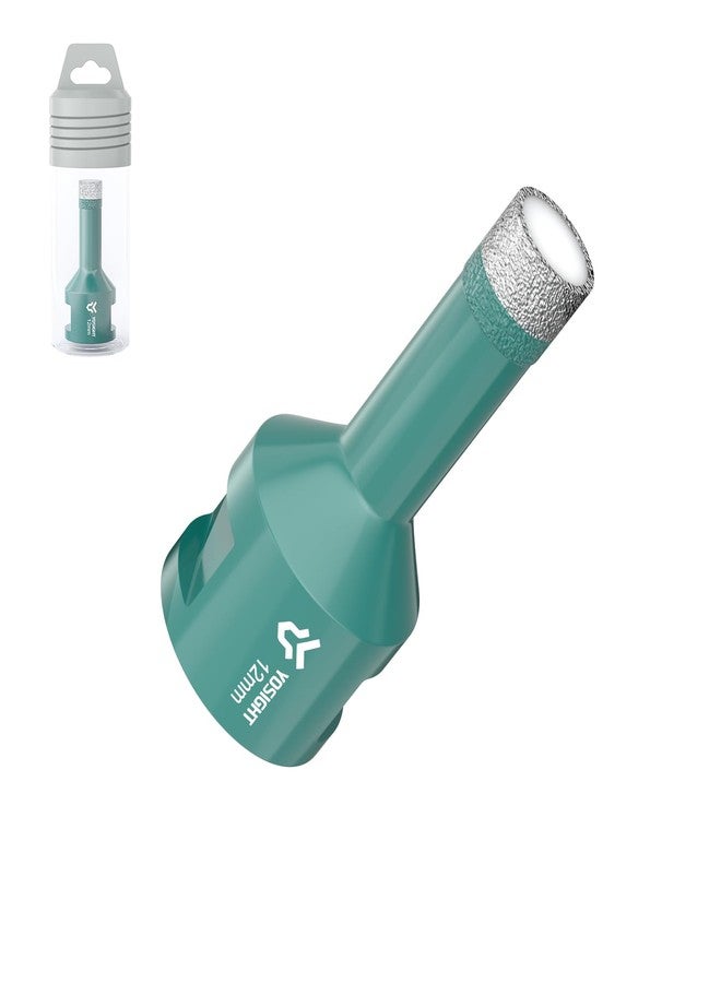 YOSIGHT منشار ثقب ماسي صغير 12 مم - مثقاب ماسي M14 بقطر 12 مم لطاحونة الزاوية، أداة فتح ثقوب ماسية جافة/رطبة، مثالي للبلاط والجرانيت والرخام والزجاج والسيراميك والطوب والحجر - Image 1