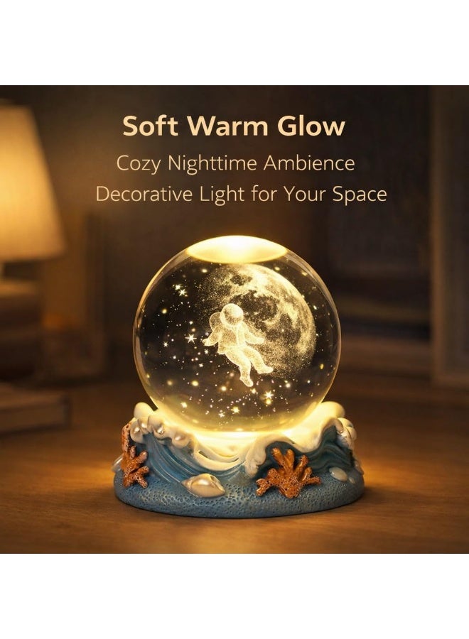 Crystal Ball Night Light with Ocean Base - Image 3