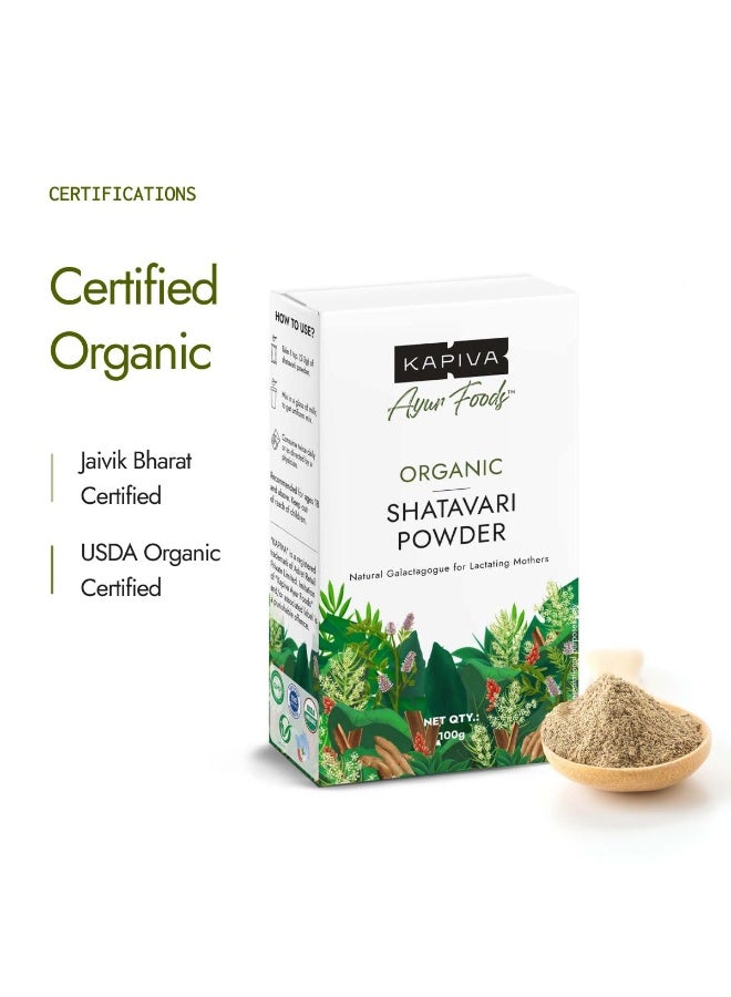 Kapiva Organic Shatavari Powder 100gms | Promotes Lactation Naturally | Helps Maintain Hormonal Balance | Non GMO Certified (Pack of 2) - Image 3