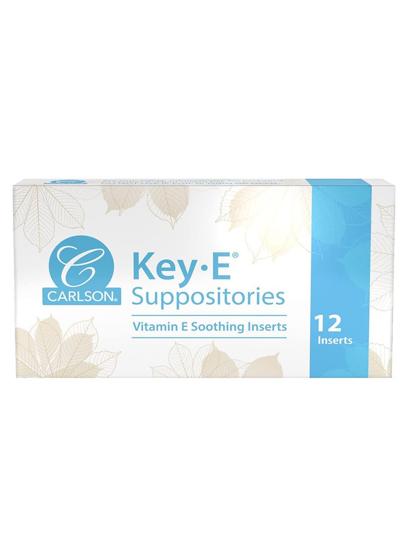 Carlson Suppositories Lubricates Dry Areas Vaginal Rectal Vitamin E Box Of 12 - Image 1