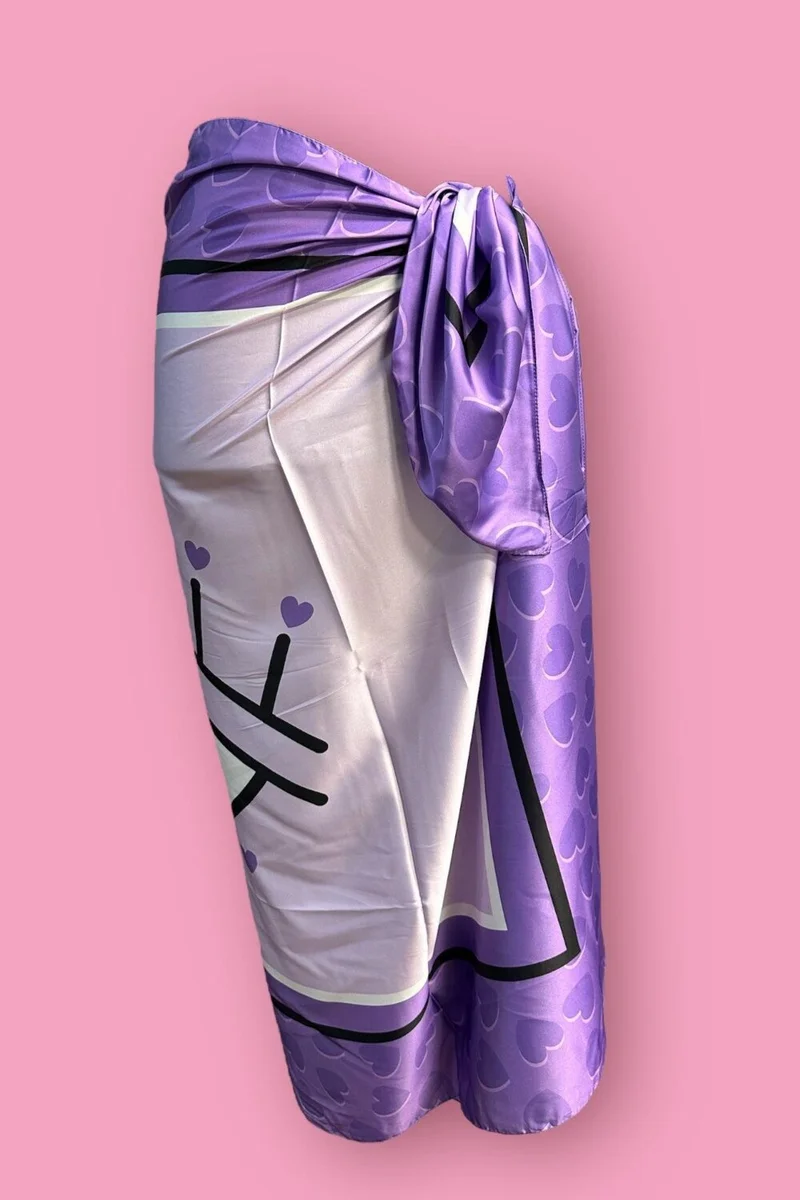 باهلس Special Design Purple Eye Pattern See Through Pareo 95*145 cm