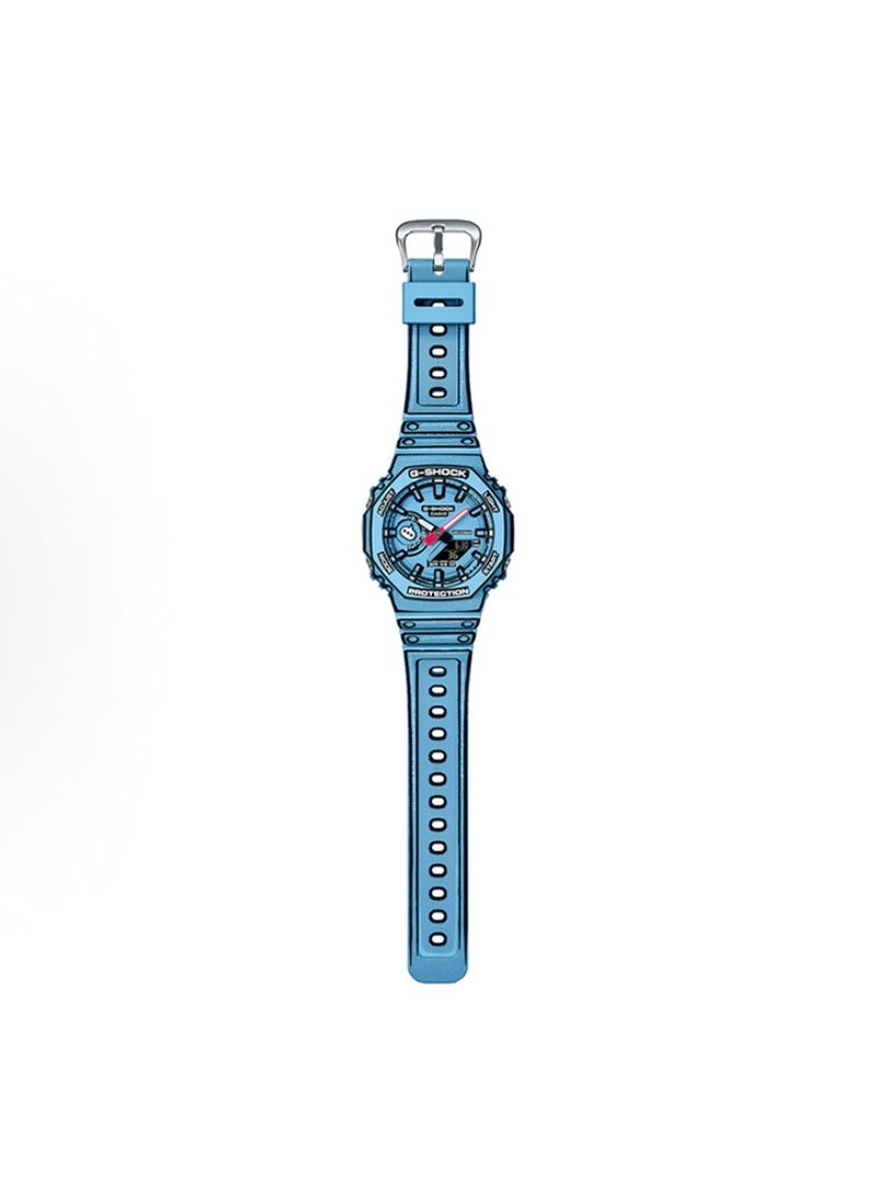 octagonal sports waterproof and shockproof watch GA-2100 bule black