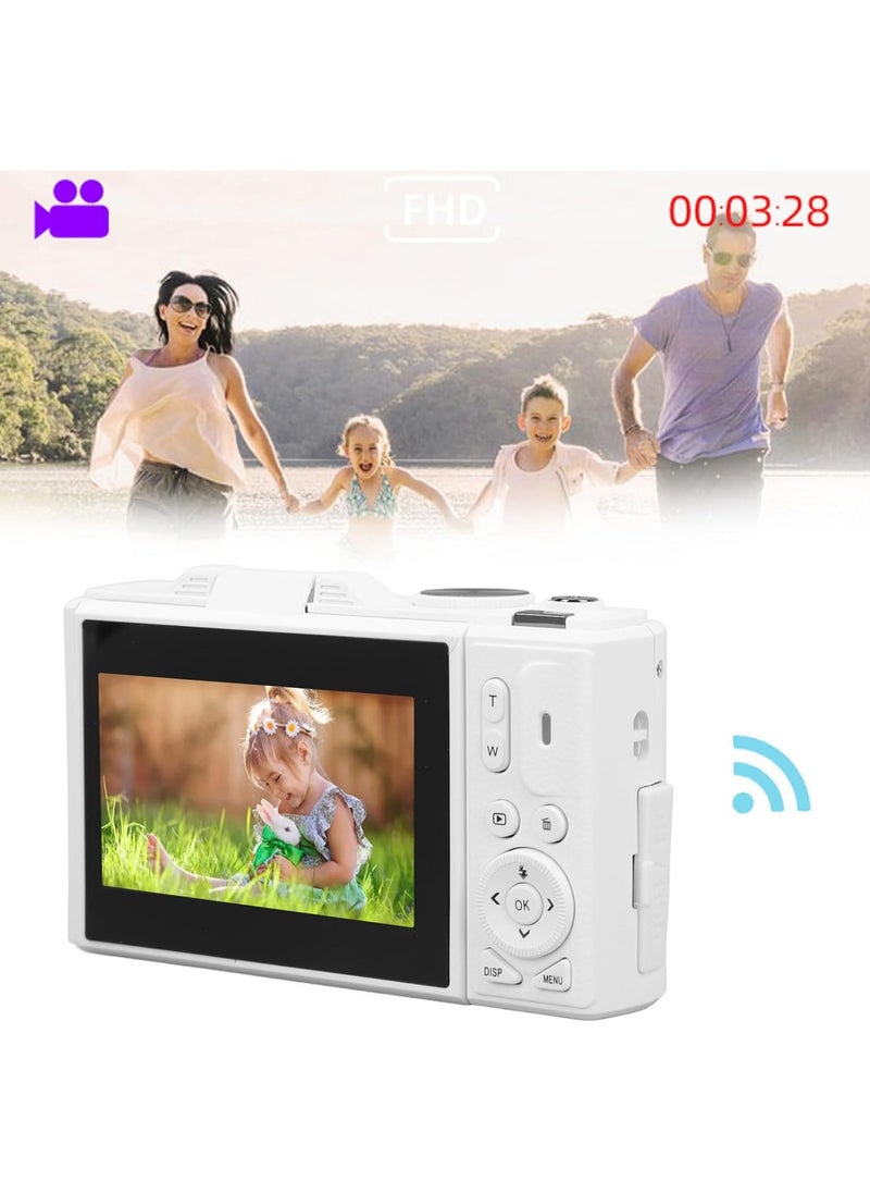 AROAQ 4K Digital Camera for Photography, 64MP UHD 18X Zoom Autofocus Compact Digital Camera with 3 Inch Flip Screen, Vlogging Camera for Travel Photography Vlogging, Travel Camera  - Image 3