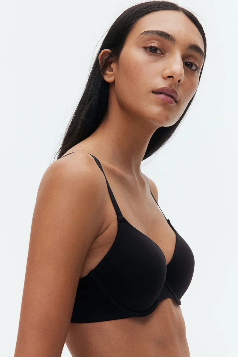 اتش اند ام حمالة صدر للتي-شيرت مبطنة من القطن - عبوة من 2