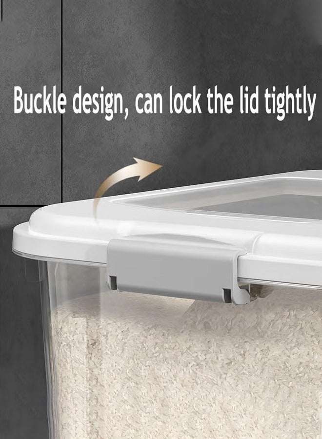 وانغبانغزي حاوية تخزين أرز، حاويات أرز، حاويات تخزين أرز محكمة الإغلاق، حاويات أرز متعددة الاستخدامات مع أغطية، حاوية تخزين حبوب ذات سعة كبيرة، للأرز وفول الصويا 10 لتر/20 لتر/30 لتر - Image 4