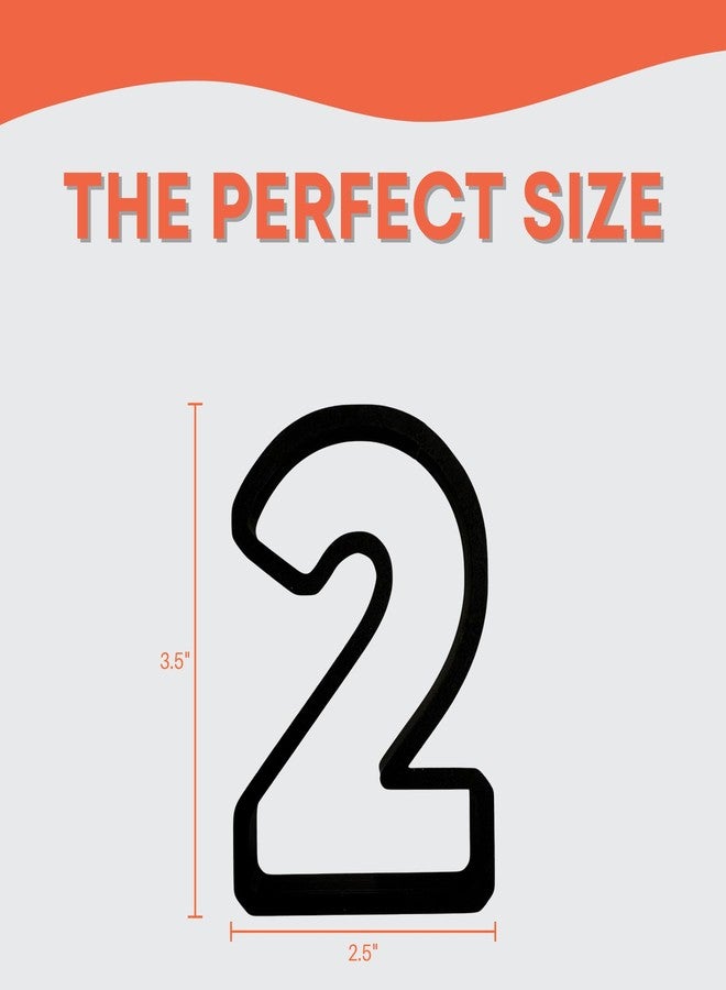 Bundle of Fun 2 Block Numbers Cookie Cutter with Easy to Push Design (3.5 inch) - Image 2