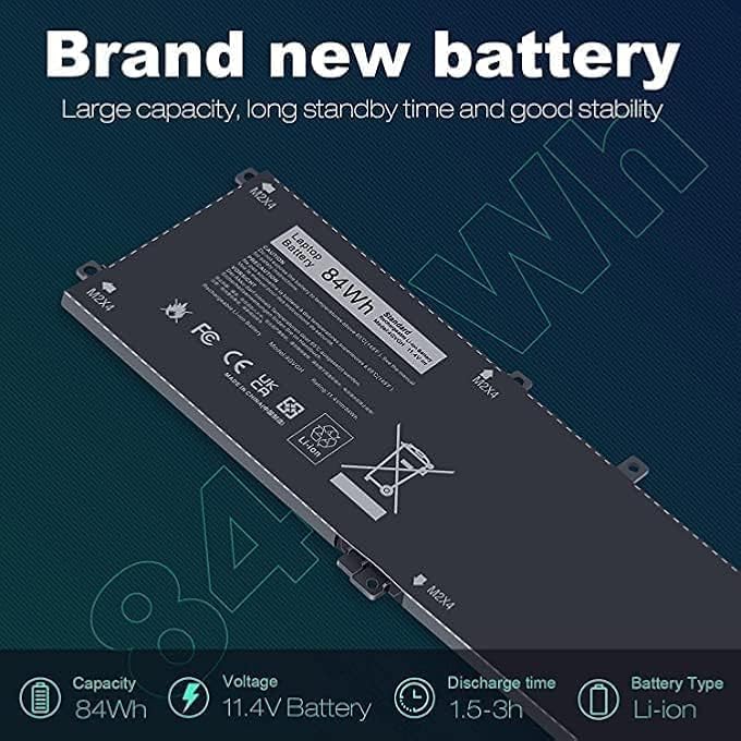 rayihni بطارية أصلية 4GVGH لديل، سلسلة ديل بريسجن 5510، سلسلة ديل XPS 15 9550؛ بديل لـ 4GVGH 1P6KD 451-BBSJ T453X (11.4 فولت) - Image 3