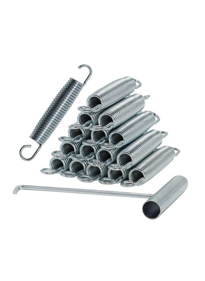 TreeLen 7 Inch Trampoline Springs for 15FT 16FT Trampoline, Heavy Duty Replacement Trampoline Spring, Galvanized Steel Spring with Puller Tool, Set of 16  - Image 1