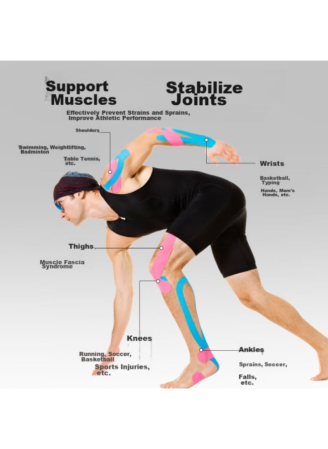 LP Lp Athlete-specific Muscle Tape, Pre-cut Sports Bandage, Kinesiology Tape, Muscle Strength Tape, Basketball Knee Tape  - Image 1