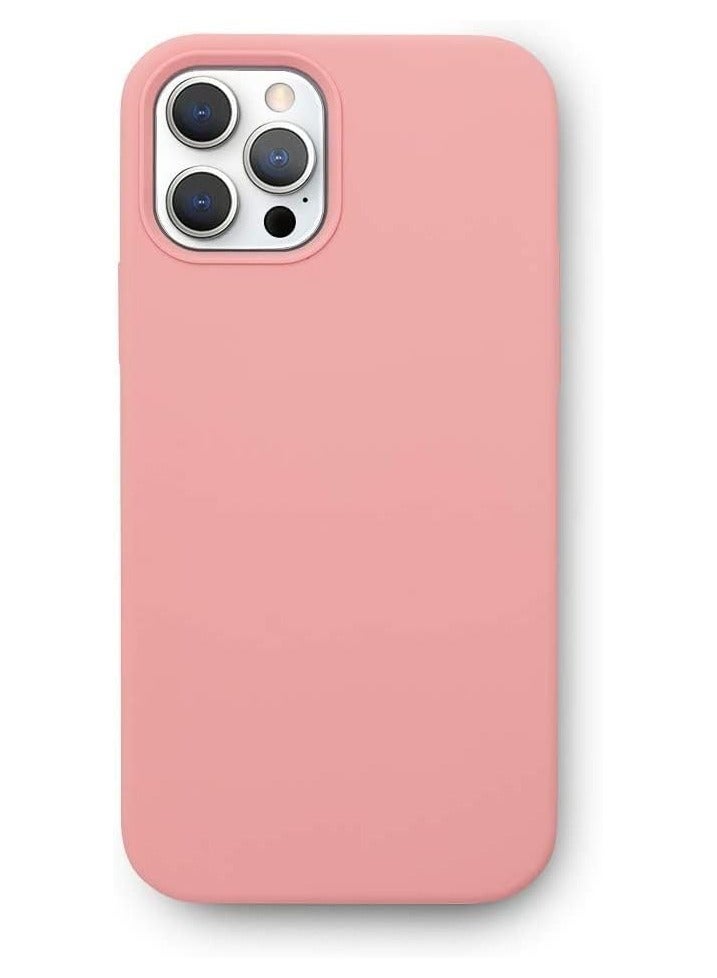 أكاليكس جراب سيليكون متوافق مع iPhone 13 Pro Max، سيليكون سائل رفيع، طبقات من المطاط الهلامي الناعم المقاوم للصدمات، جراب حماية للهاتف مع بطانة TPU متوافق مع iPhone 13 Pro Max (وردي ) - Image 4