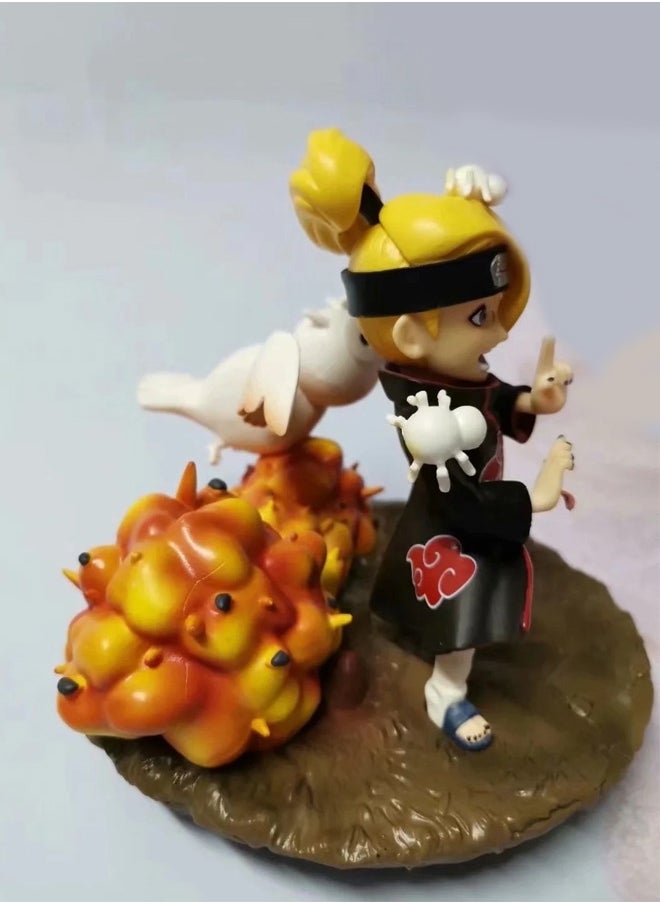 Naruto Akatsuki Organization Deidara Action Figure Decorative Resin Sculpture Home Decor Statue, Art Figurine Home Ornament Decoration for Office, Living Room, Bedroom, Book Shelf, TV Cabinet, Desktop  - Image 2