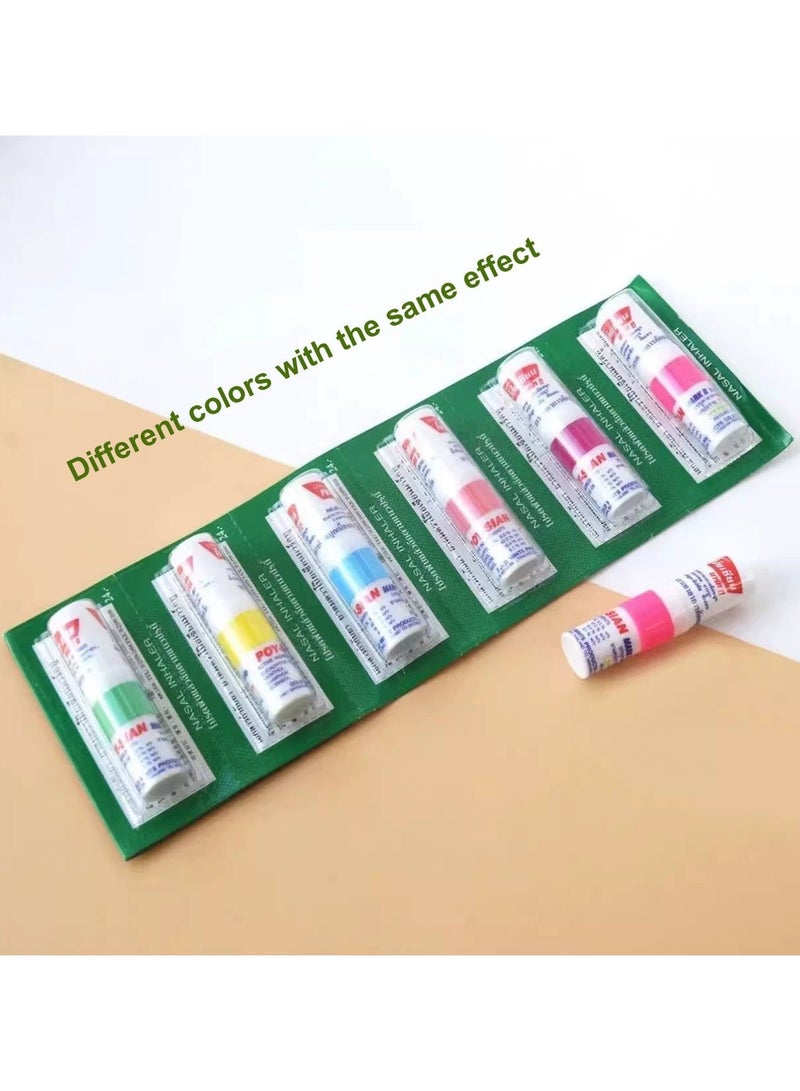 POY SIAN 6-PCS Thai Menthol Aromatherapy Nasal Inhaler, Natural Herbal Remedyï¼Improves Concentration And Provides A Refreshing Cooling Sensation - Image 1