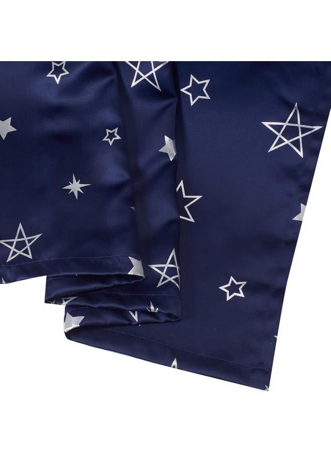 Encasa XO Printed Blackout Curtains 5 ft, 2 pcs | Silver Foil Star Navy Design I Room Darkening - Blocks 85% Light | Sound and Heat Reduction for Bedroom, Living Room I Machine Wash - pzsku/ZF64E54A796E7472FF35DZ/45/_/1737720904/a7a332a8-6606-4881-a4c8-044d1d734f20